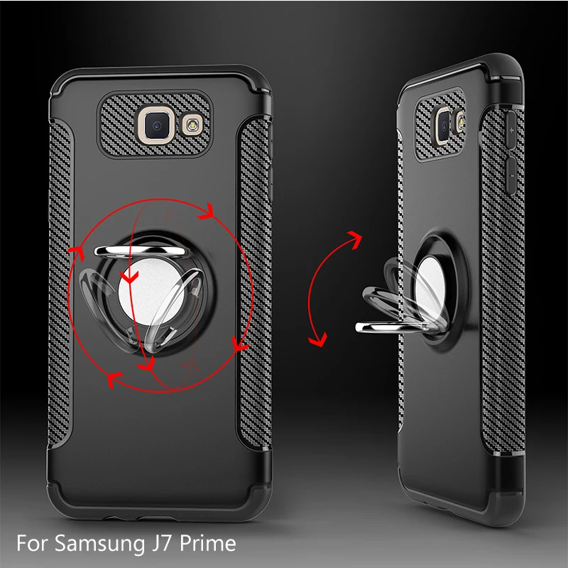 SIXEVE для samsung J7 Премьер Дело палец кольцо задняя крышка чехол galaxy премьер PC +