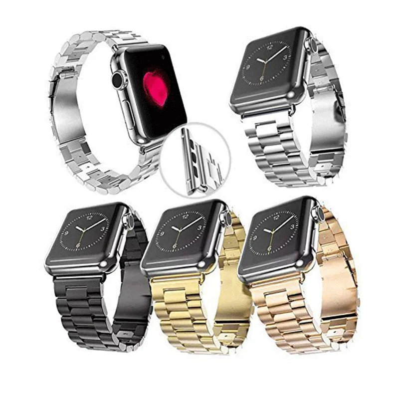 Mdnen 42 мм 38 мм металлический браслет из нержавеющей стали для Apple Watch, сменный ремешок для часов iWatch Series 3 2 1