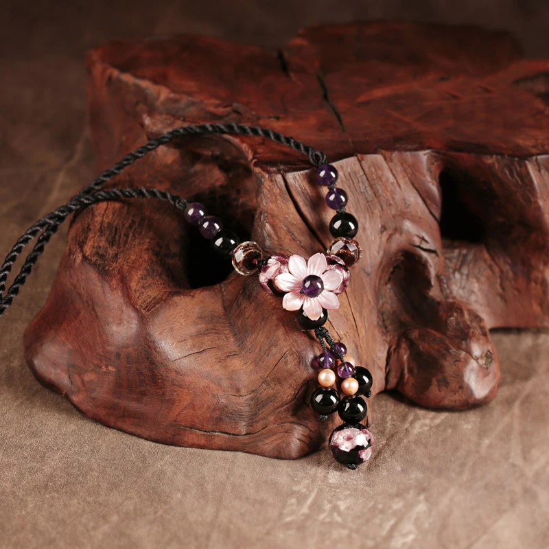 Цветок Винтаж Цепочки и ожерелья Подвеска Модные аксессуары ручной работы