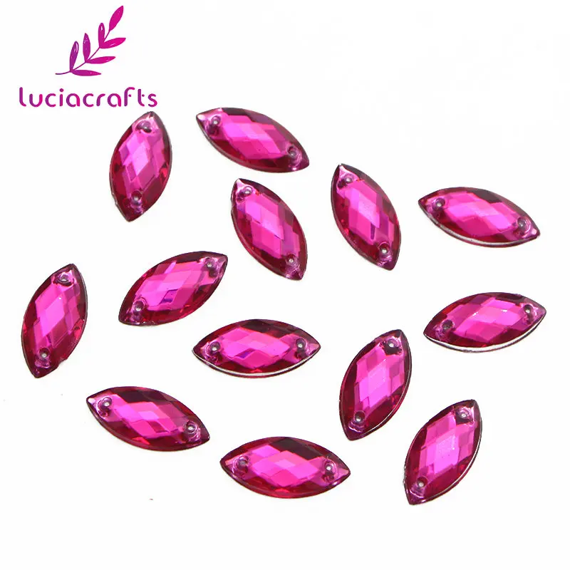 Lucia crafts 7*15 мм пришивные стразы с плоским основанием кристаллы акриловые камни