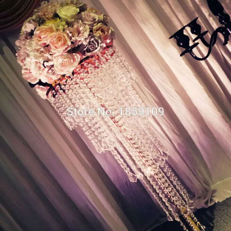 

Free Shipping 100cm Tall/10PCS/lots /5 Tiers of Crystal Wedding Centerpiece/Chandelier for Wedding