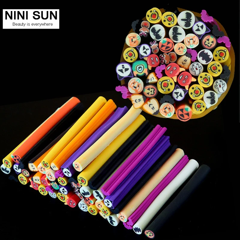 50 шт. палочки для маникюра аксессуары в стиле Хэллоуин|fimo cane rod|fimo caneshalloween nail decoration
