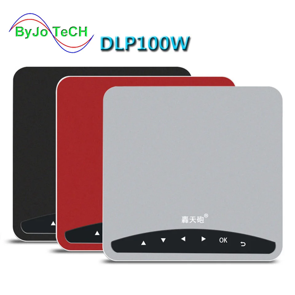 DLP100W проектор Poner Saund 1500 люмен 6000 мАч дисплей с синхронизацией Bluetooth WIFI 3D домашний