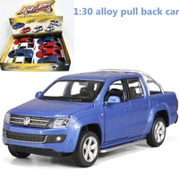 130 alloy pull back carhigh simulation pickup amarokmetal diecaststoy vehiclesmusical flashingfree shipping