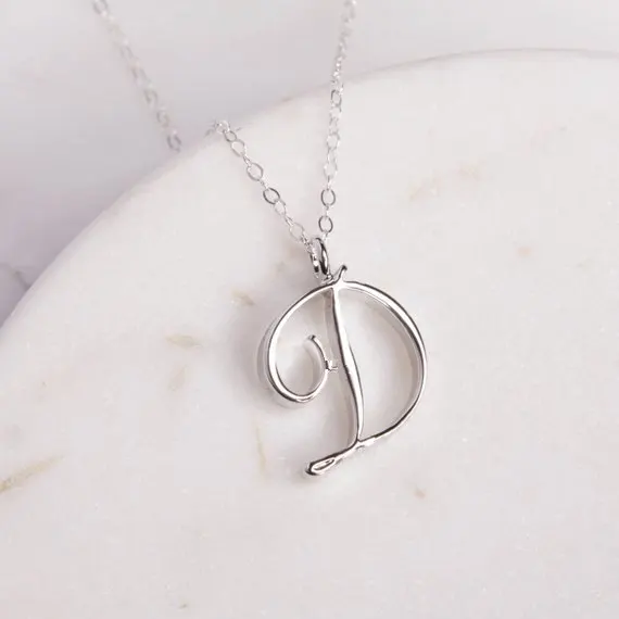 Женское ожерелье с буквенным принтом серебряное золотое розовое золото 26 букв |