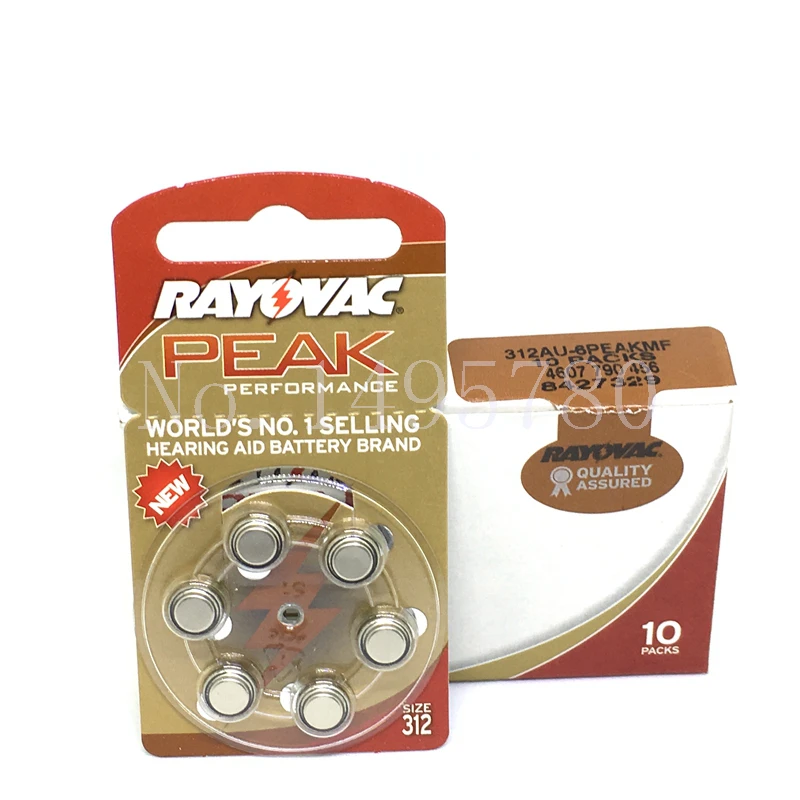 60 PCS Новая цинковоздушная 1,45 V лучевой пик батарейки для слуховых аппаратов A312 312A ZA312 312 PR41 S312, 60 шт. батарейки для слуховых аппаратов
