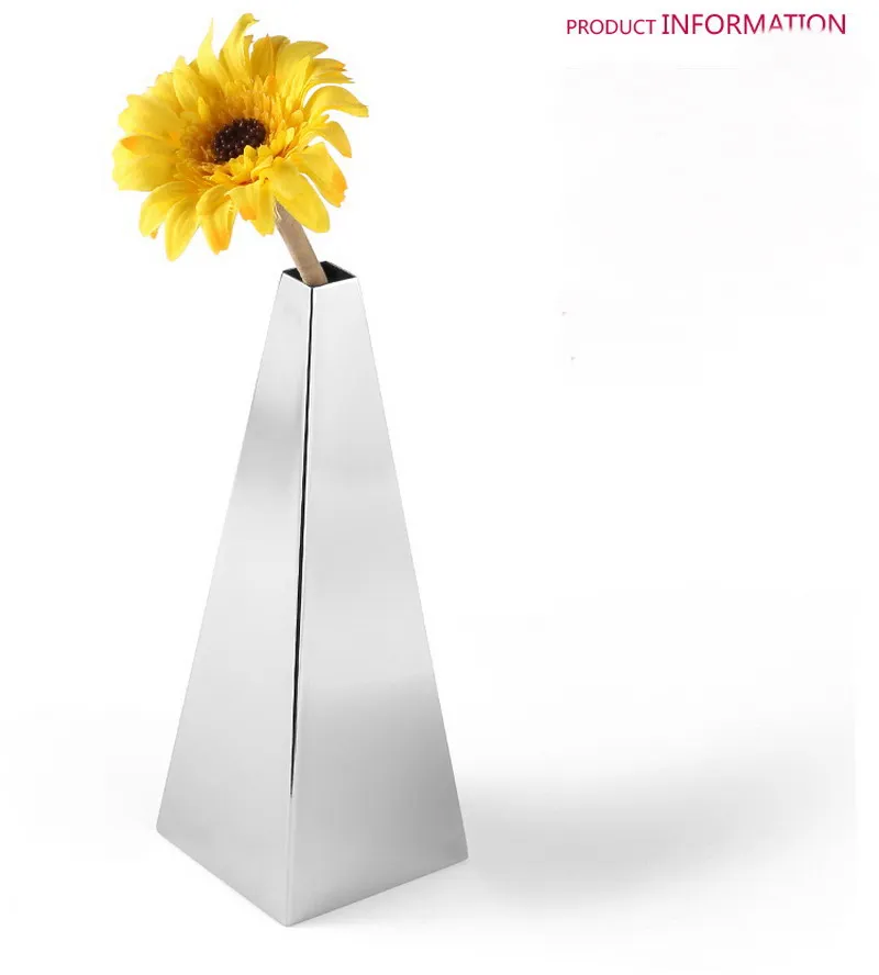 Европейская современная металлическая ваза украшение для дома из нержавеющей