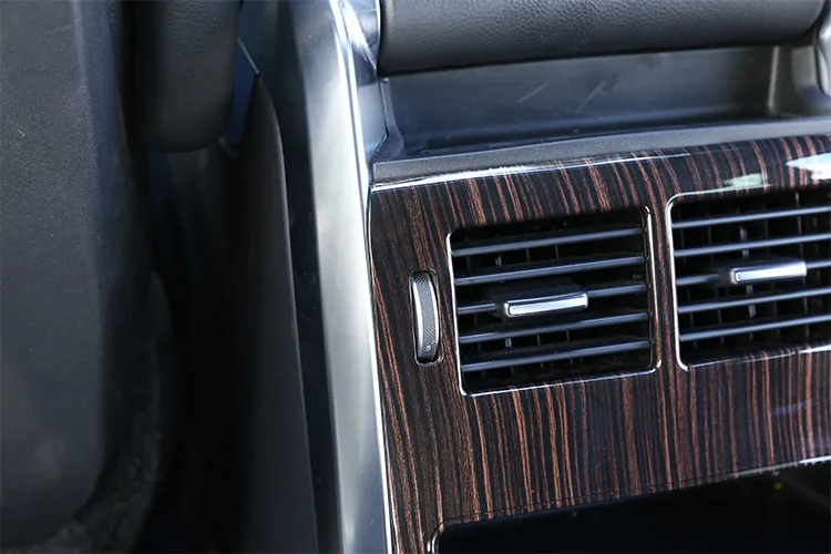 Красный Пепельный деревянный стиль для Landrover Range Rover Sport- ABS пластмассовый задний AC Vent Cover рамка отделка автомобиля аксессуар