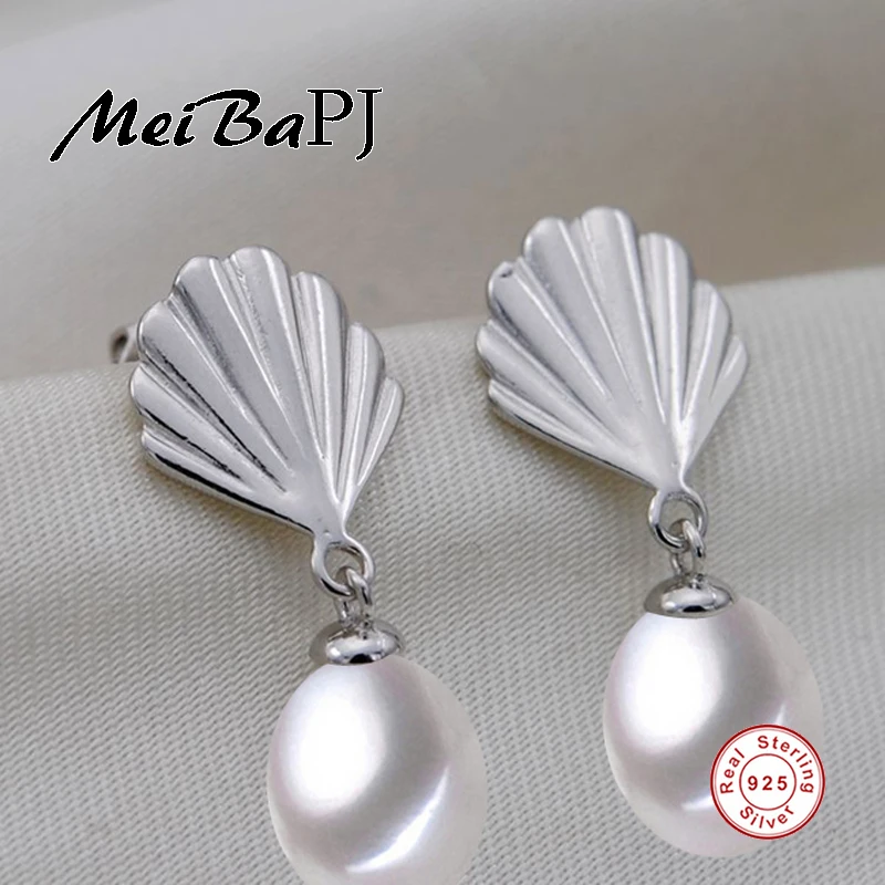 Серьги подвески из серебра 925 пробы с жемчугом 4 цвета|925 sterling|drop earringsdrop pearl earrings |