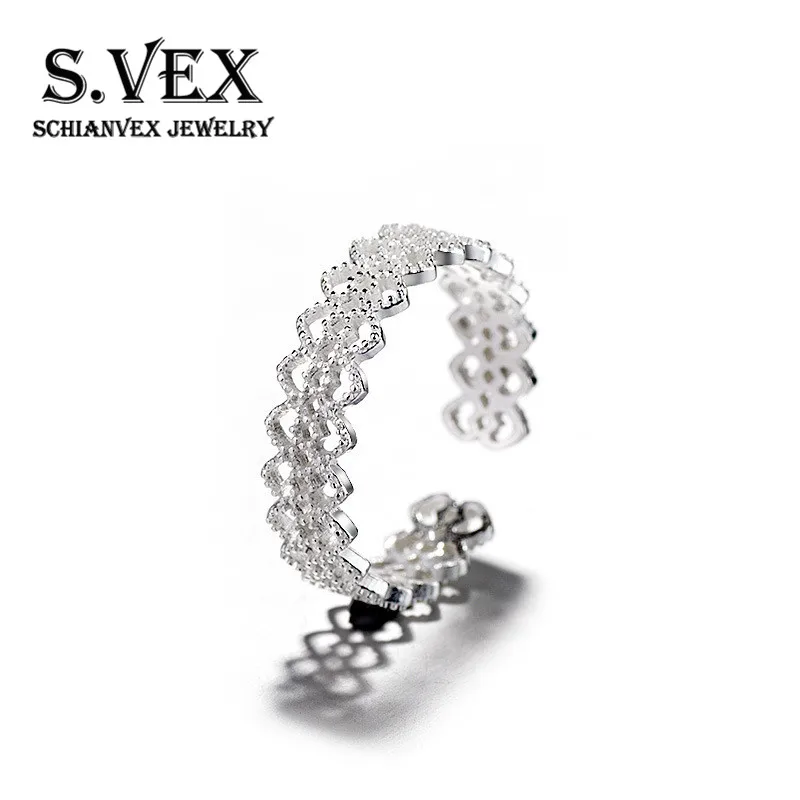 S. VEX серебро Цвет кольца для Для женщин Изделия Симпатичные Дизайн Anillos Mujer модные
