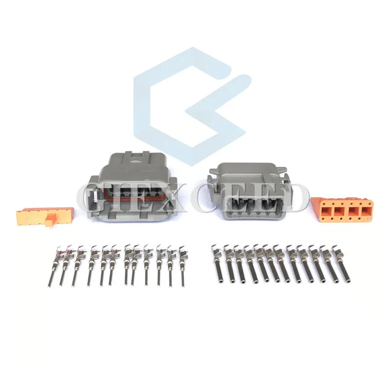 1 Set 12Pin 1 комплект Deutsch DTM детям от 2 до 12 лет P DTM06-2S 3S 4S DTM04-2P 3P 4P 6 8 12P 20-24AWG Водонепроницаемый разъем с шпильки автомобильной герметичный разъем - Название цвета: 1 Set 12Pin