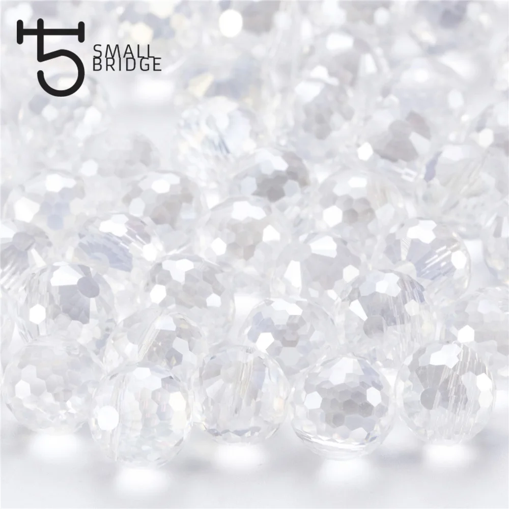 Прозрачные стеклянные бусины 8 дюймов 10 мм X001|faceted glass beads|bead czechround beads |