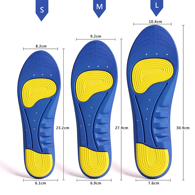 

2018 new PU breathable sweat deodorant orthotic insoles Outdoor sports climbing running shock insoles