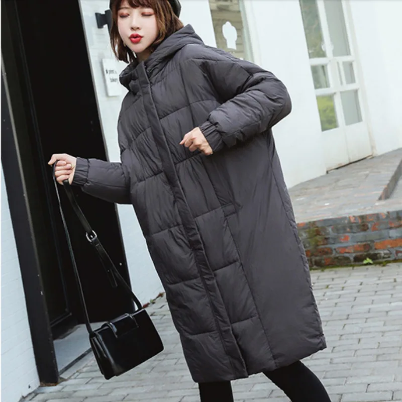 2018 длинная парка Для женщин Мода с капюшоном плюс Размеры зимняя куртка