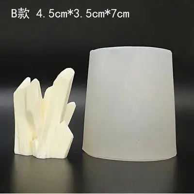 Design B Силикагель 3D кристаллическая сосулька силиконовая форма для торта шоколадная силиконовая форма для конфет 4 формы ароматический камень каменная колонна формы - Цвет: Design B
