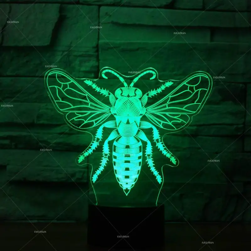 Моделирующая цветная 3d ночник Fly настольная лампа с питанием от Usb Экологически