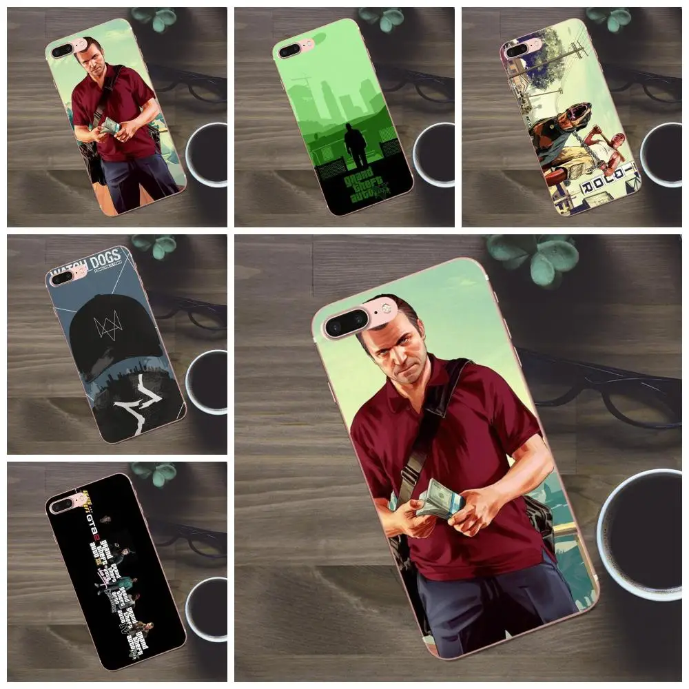 Для Huawei G8 Honor 5C 5X 6 6X 7 8 9 Y5II Mate P7 P8 P9 P10 P20 Lite Plus 2017 TPU Модный Оригинальный Grand Theft Auto