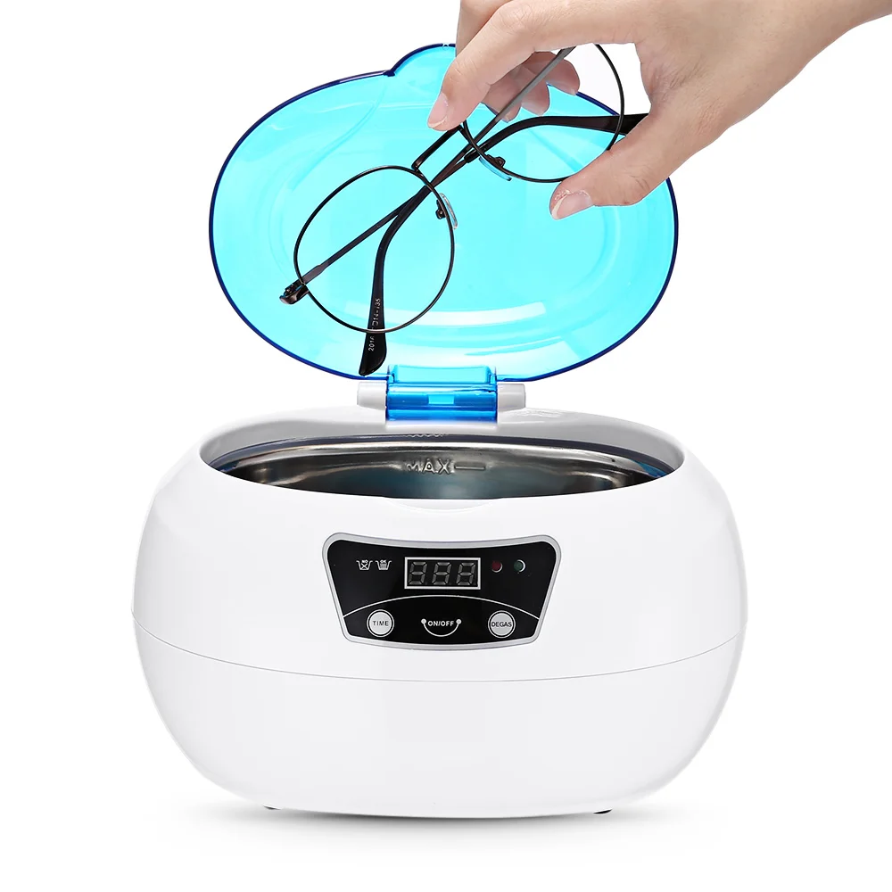 ЕС Plug Ультразвуковой очиститель 0.6L цифровой стерилизатор инструменты для ногтей