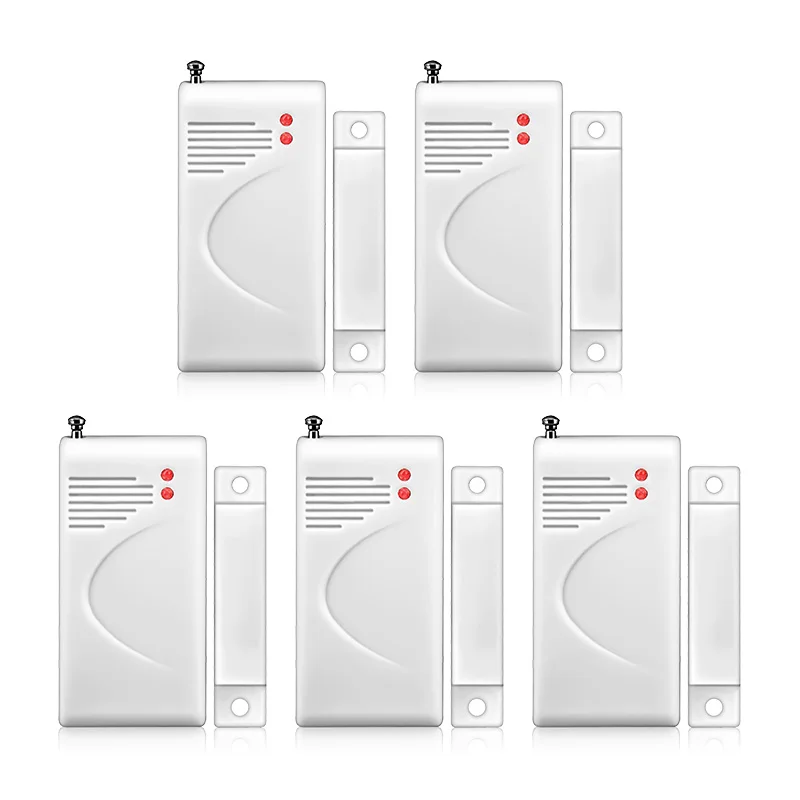 5pcs FUERS, 3 шт., 5 шт., 10 шт., 433 МГц, беспроводной датчик открытия, домашняя сигнализация, датчик безопасности, окна, двери, датчик зазора, детектор для DP500, панель сигнализации - Цвет: 5pcs