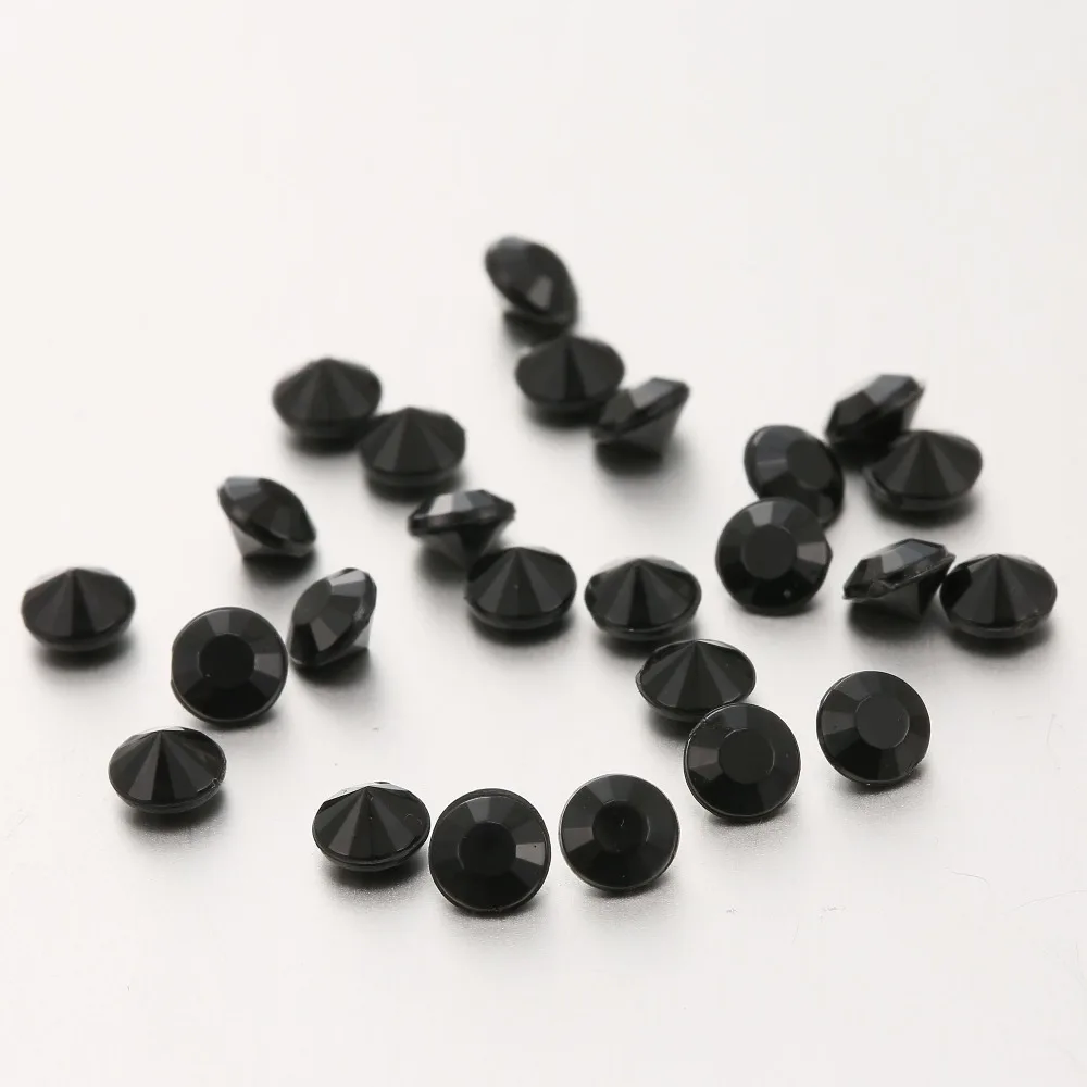 Акриловые черные кристаллы 3 6 мм украшения для свадебной вечеринки алмазные