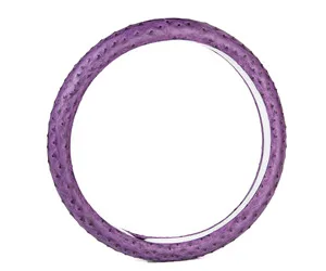 purple 13 цветов страусиного Зерна Чехол рулевого колеса автомобиля волоконно-кожаный руль чехлы автомобильные аксессуары для девочек женщин - Название цвета: purple