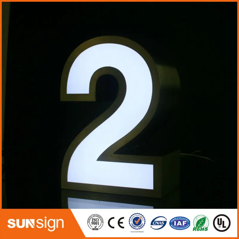 Пользовательская задняя Водонепроницаемая рекламная светодиодная буква из