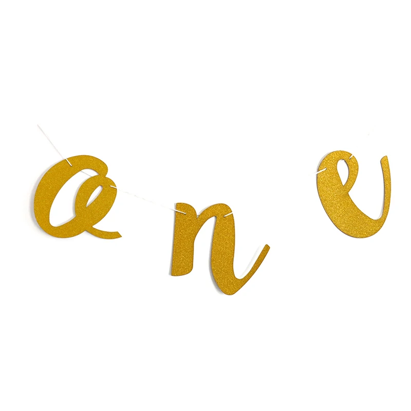 1 комплект креативный Блестящий баннер с номером один для девочек и мальчиков