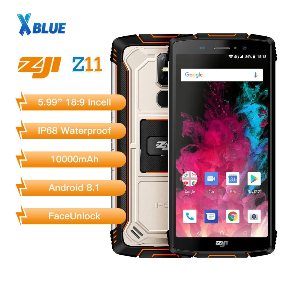 Смартфон Zoji z11 мобильный телефон с 5 99-дюймовым дисплеем процессором MTK6750T 10000 мАч