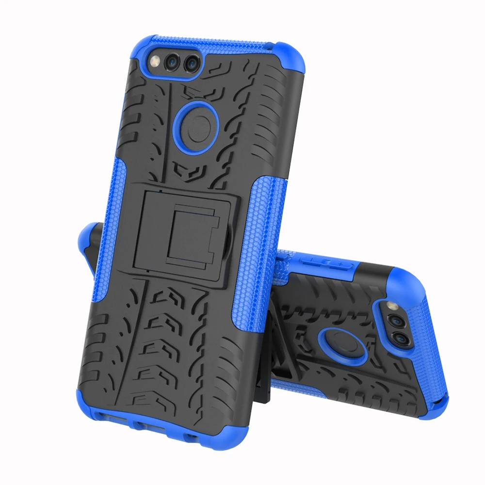 For Huawei Honor 7X BND-L21 L24 Case TPU &amp PC Dual Armor Cover with Stand Hard Silicone Phone Cases | Мобильные телефоны и