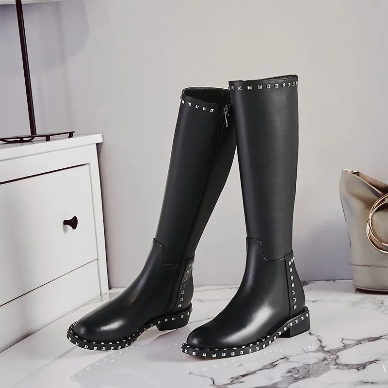 Новое поступление 2018 лидер продаж римские мотоциклетные сапоги Stylesowner до колена