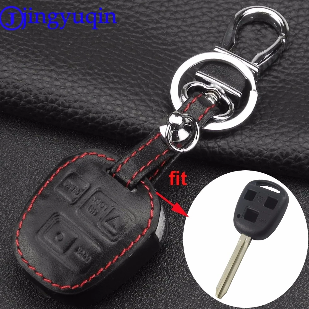 Jingyuqin кожаный чехол для ключа автомобиля для Toyota Tarago RAV4 Corolla Camry Celica Avalon для Lexus IS200 GS300 LS400 RX300