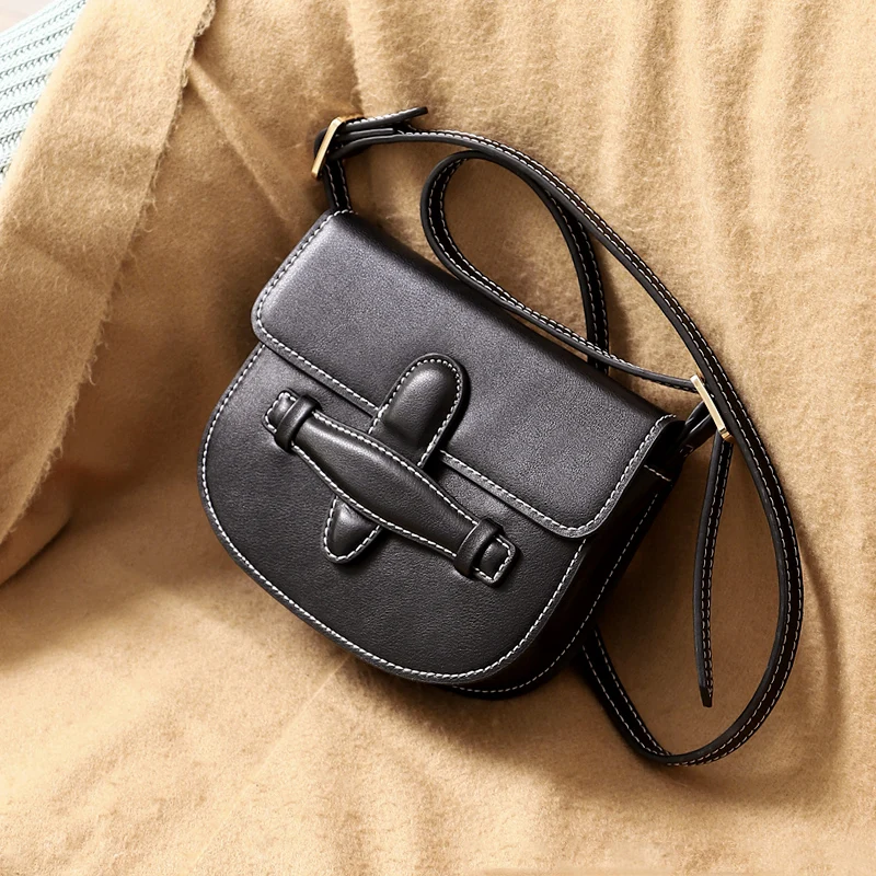 

WOONAM Women New Fashion Genuine Calf Leather Alligator Pattern Mini Waist Flap Saddle Bag WB634