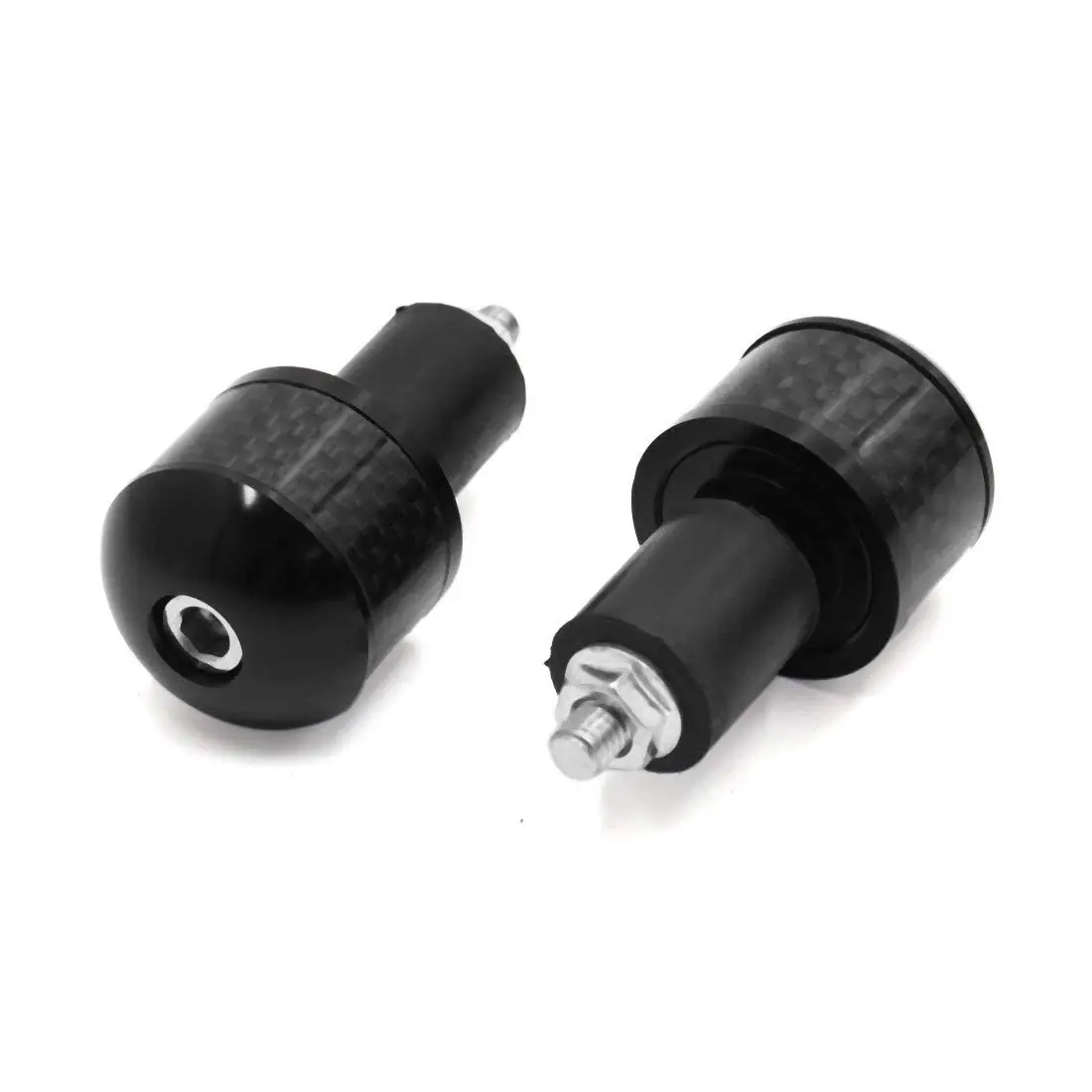 

uxcell 2Pcs Carbon Fiber Pattern 7/8" 22mm Motorcycle Handlebar End Caps Handle Grips