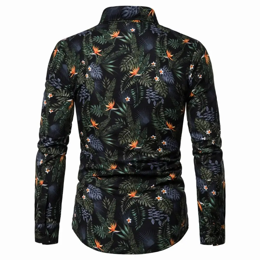 Цветочная гавайская рубашка мужская летняя блузка Мужская Новая Camisa masculina с