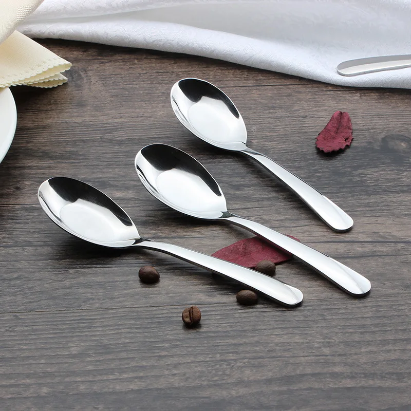 

1pc High Quality Stainless Steel Spoon Rice Spoon Feeding Spoon Soup Spoon