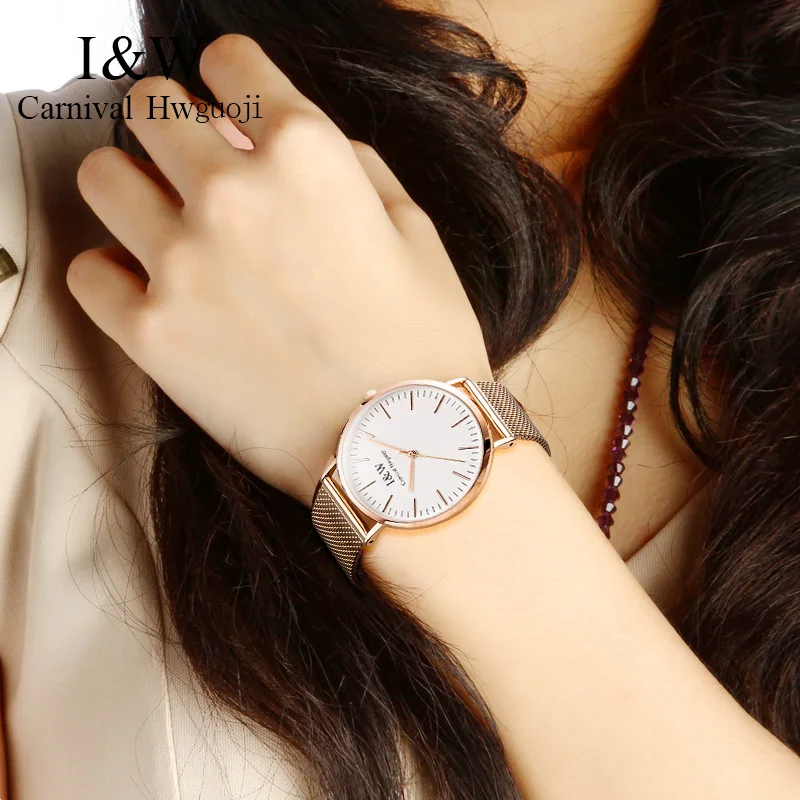 

Luxury Brand Gold Quartz Watch Women reloj mujer 2019 Ladies Stainless Steel Ultra Thin Wristwatch Clock 36mm