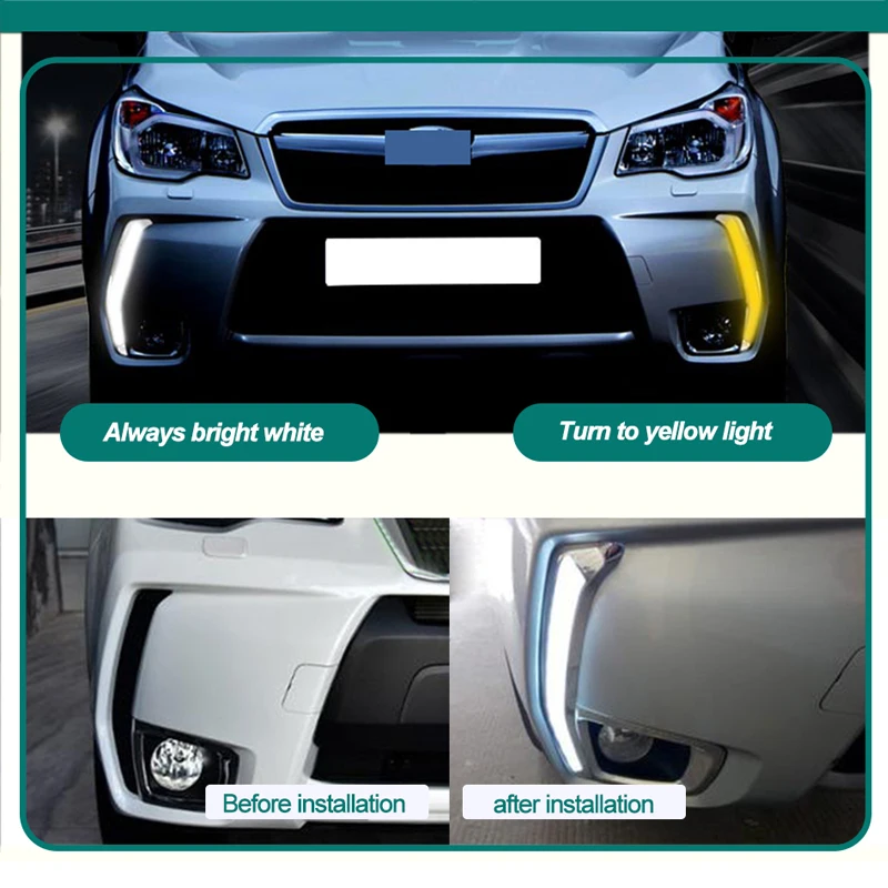 Автомобильный мигающий светильник ROADOT для Subaru Forester 2013 2014 2015 светодиодный дневный
