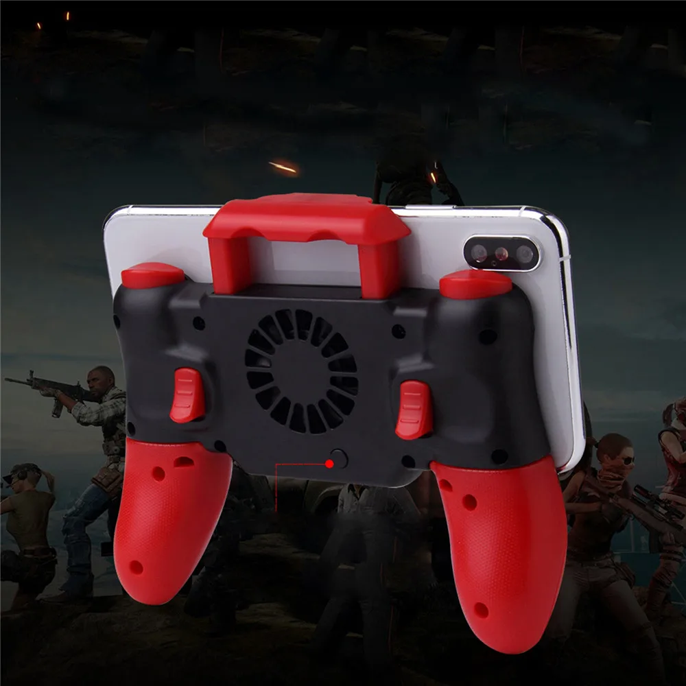 Bluetooth PUBG мобильный контроллер с кулером для iOS телефон F6 геймпад рассеивание тепла Охлаждение Вентилятор джойстик 800 мАч