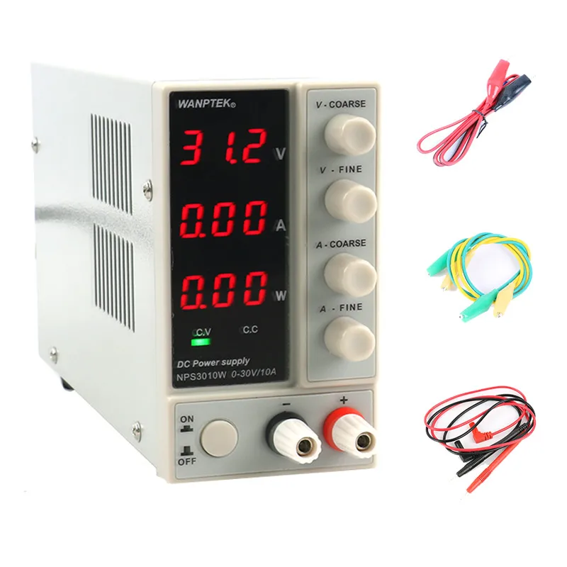 NPS3010W NPS306W NPS3010W мини импульсный источник Регулируемый DC Питание с Мощность дисплей 30V6A/30V10A 0,1 V/0.01A/0,01 W - Цвет: NPS3010W