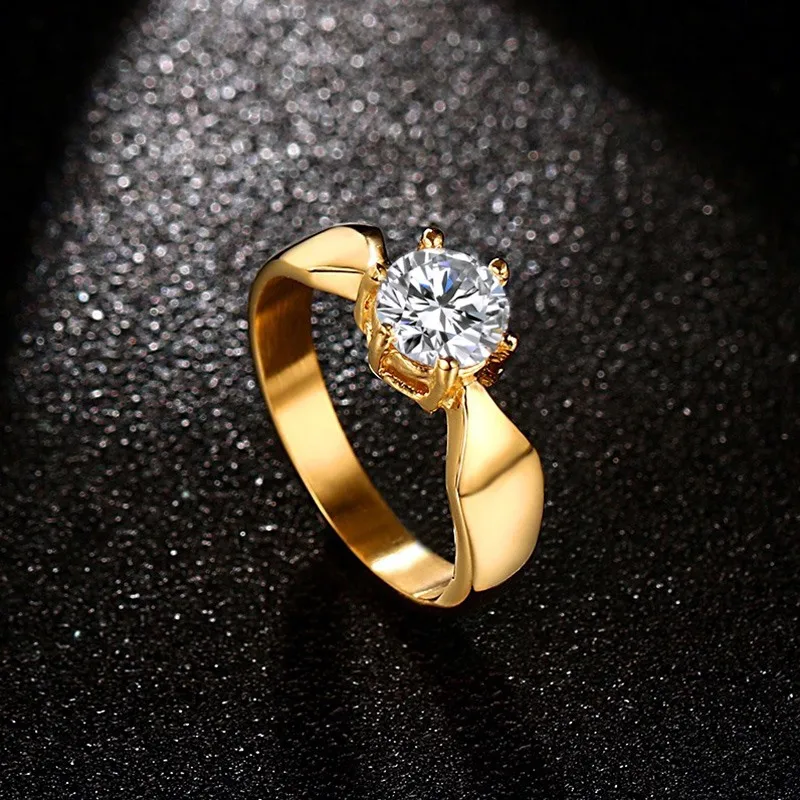 Женские обручальные кольца с фианитами Meaeguet свадебные золотого цвета|ring wedding|wedding