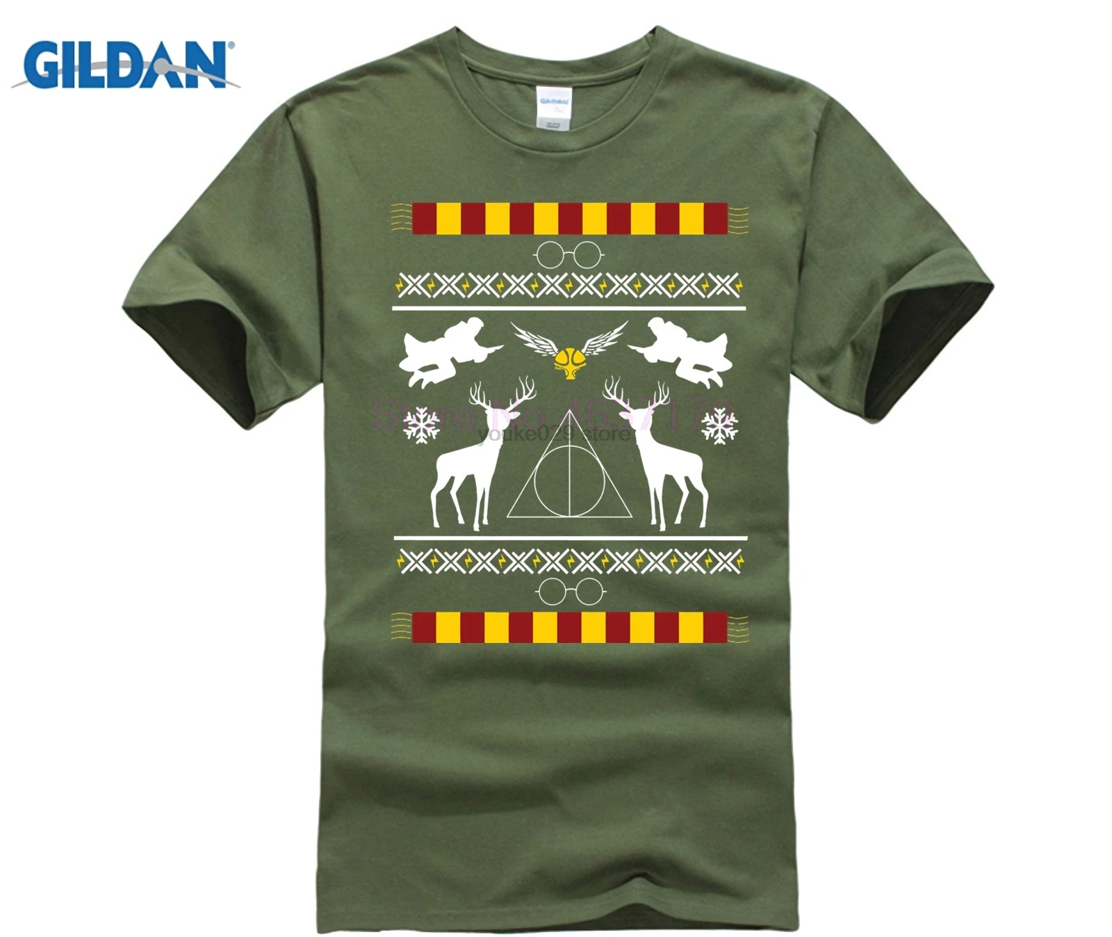 Футболка с Гарри уродливой рождественской гриффиндорской футболкой рубашка