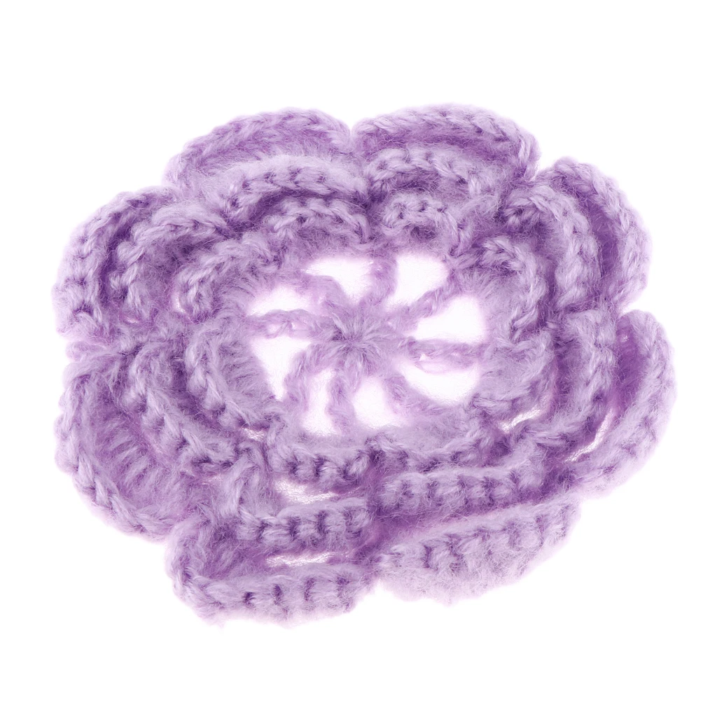 2Pcs Handmade Large Crochet Flowers Crafts Embellishment Applique DIY | Дом и сад