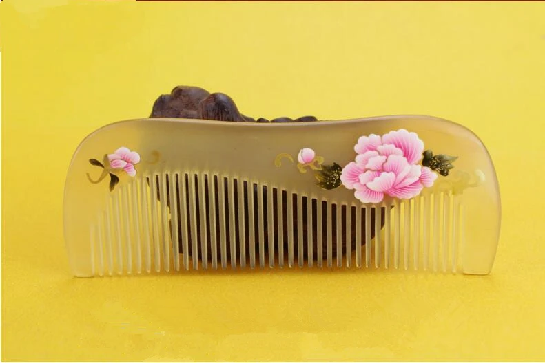 Высокое качество 13 см Натуральная Роговая расческа для волос уход за здоровьем