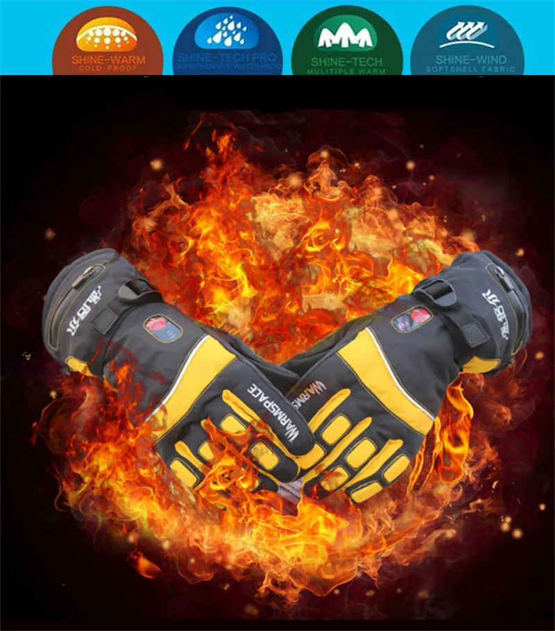 Самонагревающиеся перчатки с электрическим подогревом литиевым аккумулятором 3