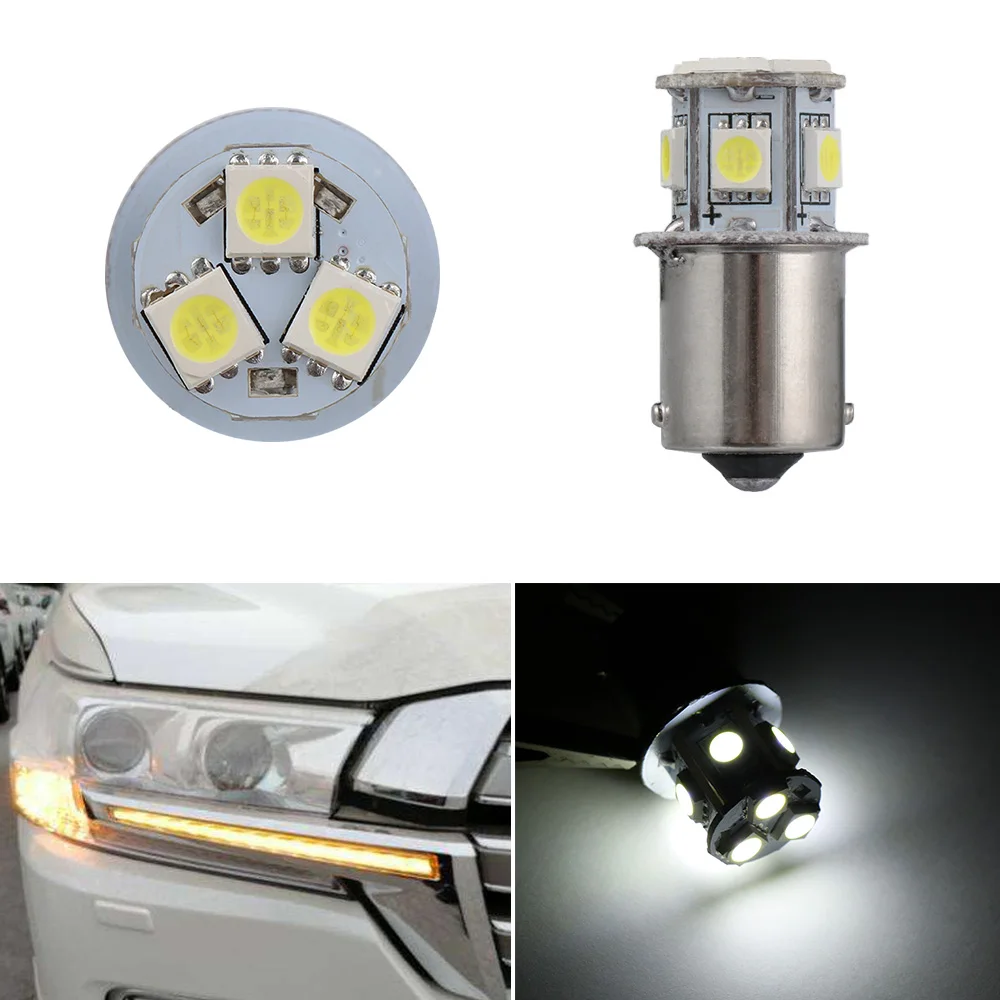 2 шт. 12 В BA15S R5W 1156 5050 8SMD светодиодный Автомобильный задний фонарь поворота лампа