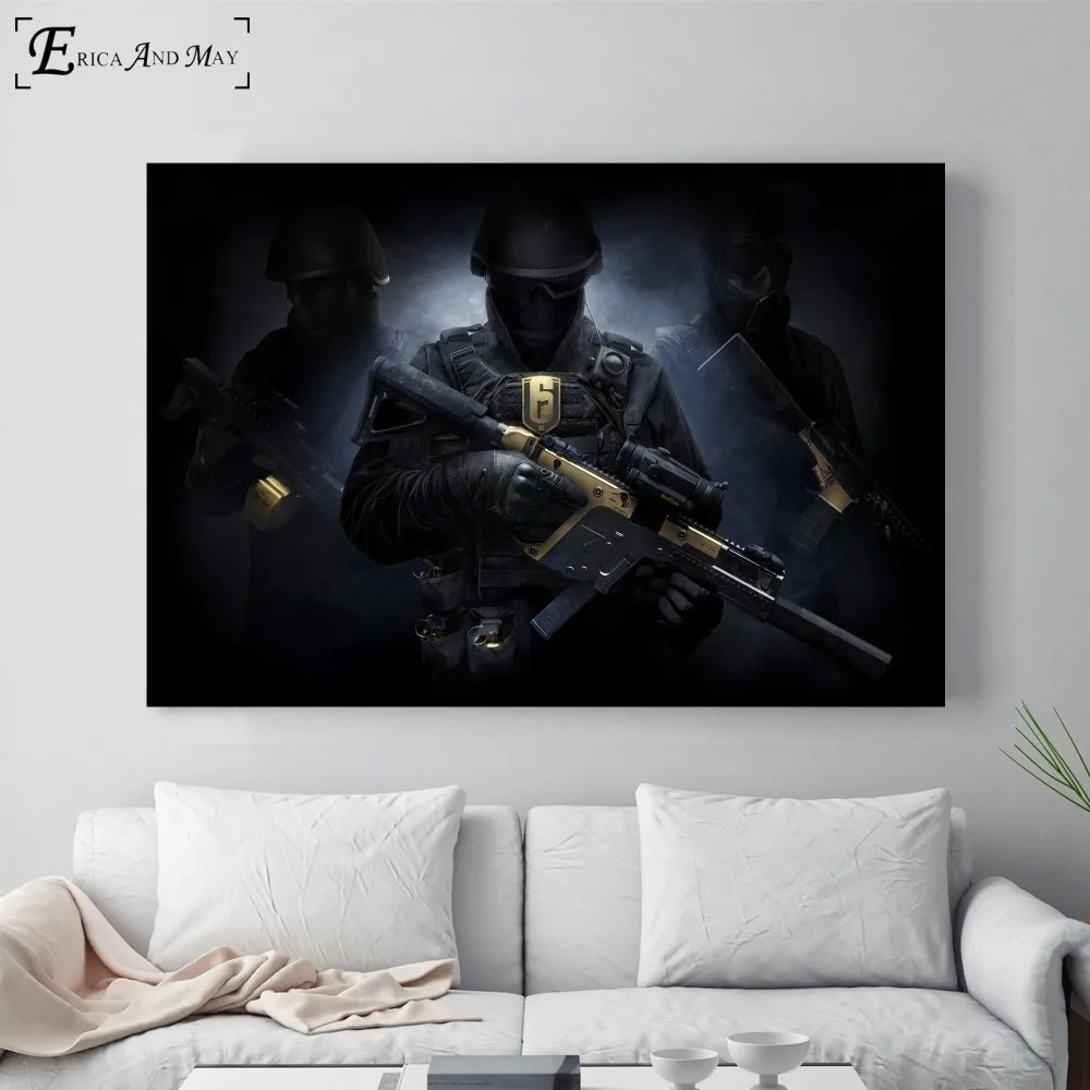 Rainbow Six Siege Tom Clancy's плакаты и принты настенные художественные декоративные картины на холсте для гостиной домашний декор Unframe
