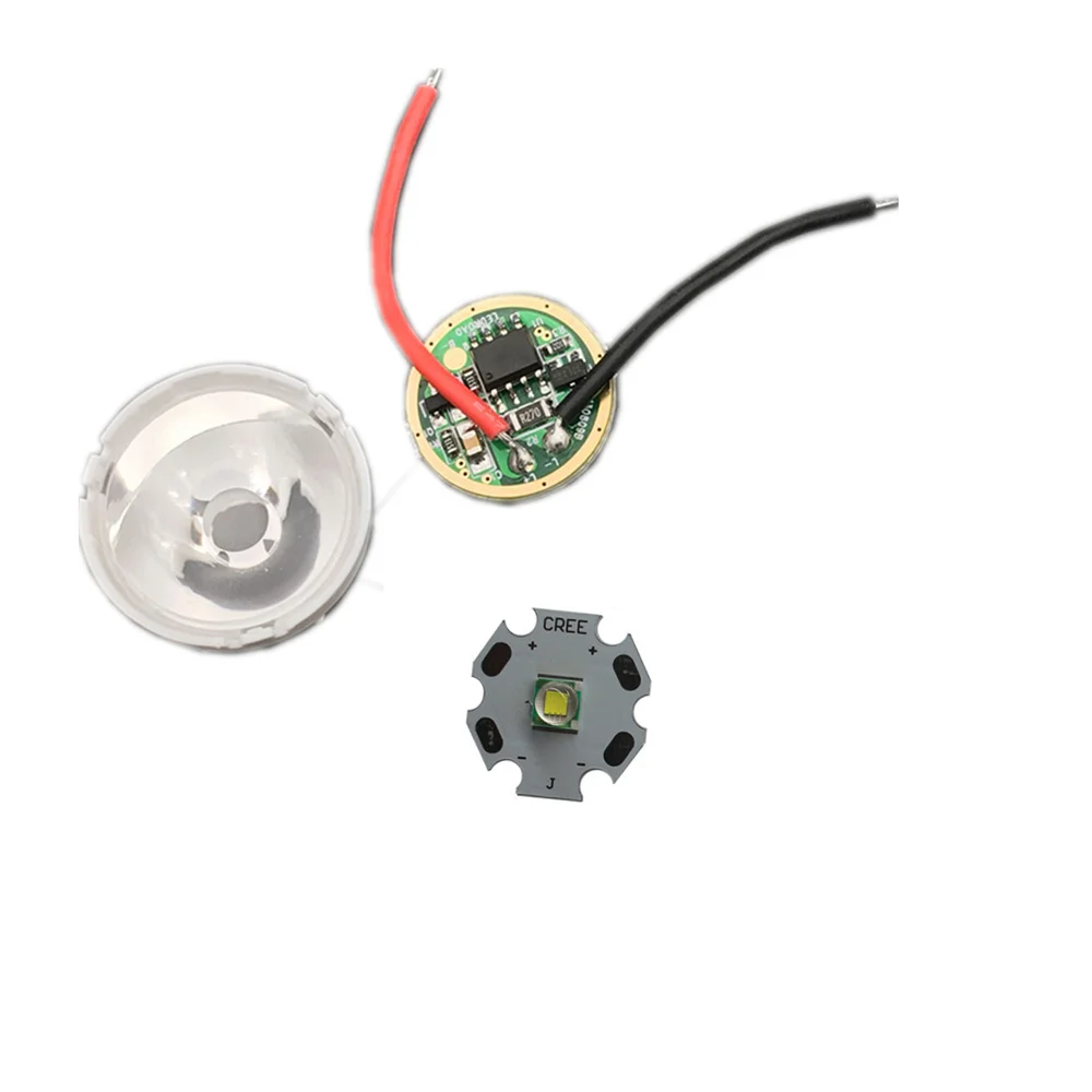 Cree XM L LED T6 белый свет с 20 мм звездой pcb + 3 7 В 5 режимов Светодиодный драйвер 15