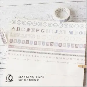 Творческий Дневник Примечание календарного месяца график номера этикетка график лента для декорации Washi DIY планировщик для скрапбукинга изоляционная лента