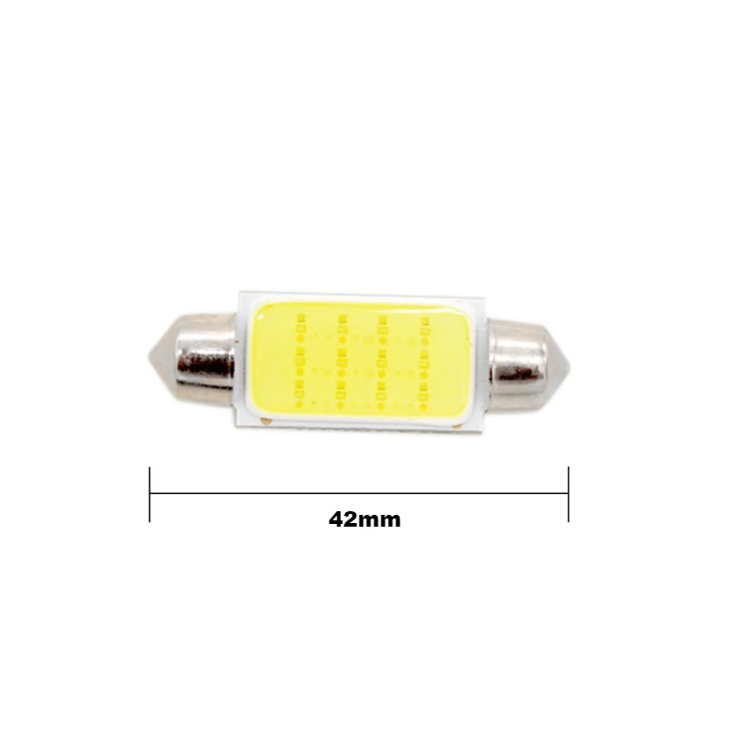 2 шт./лот 31 мм 36 39 42 C5W DC12V гирлянда COB 12 чипов белые Автомобильные светодиодные