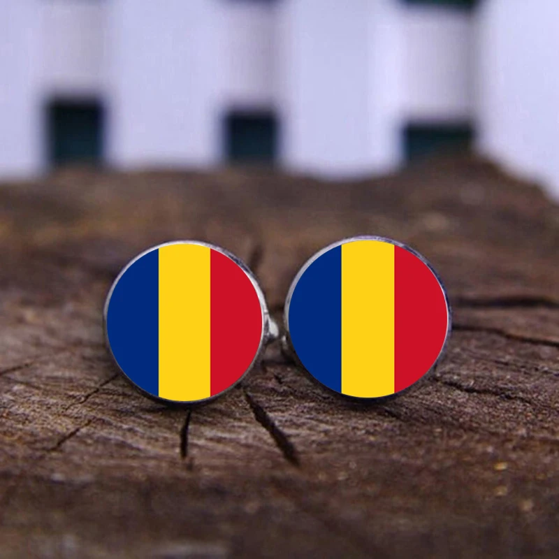 Мужские запонки высокое качество мировой национальный флаг румынский женские |
